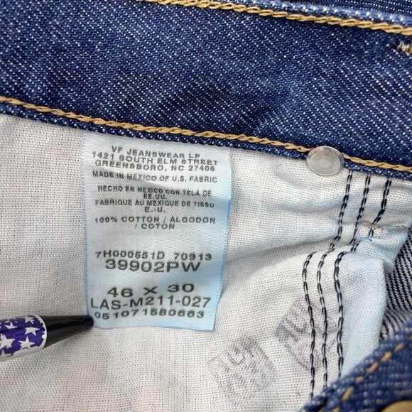 Wrangler Rugged Wear Classic Fit Bootcut Denim Dark Blue Mens 46x30 New - Picture 9 of 12